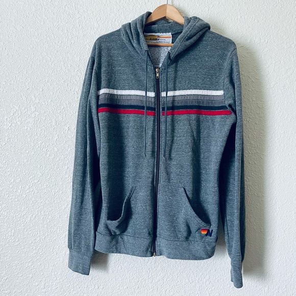 Aviator Nation Other - Aviator Nation Striped Zip Up Hoodie Men’s XL